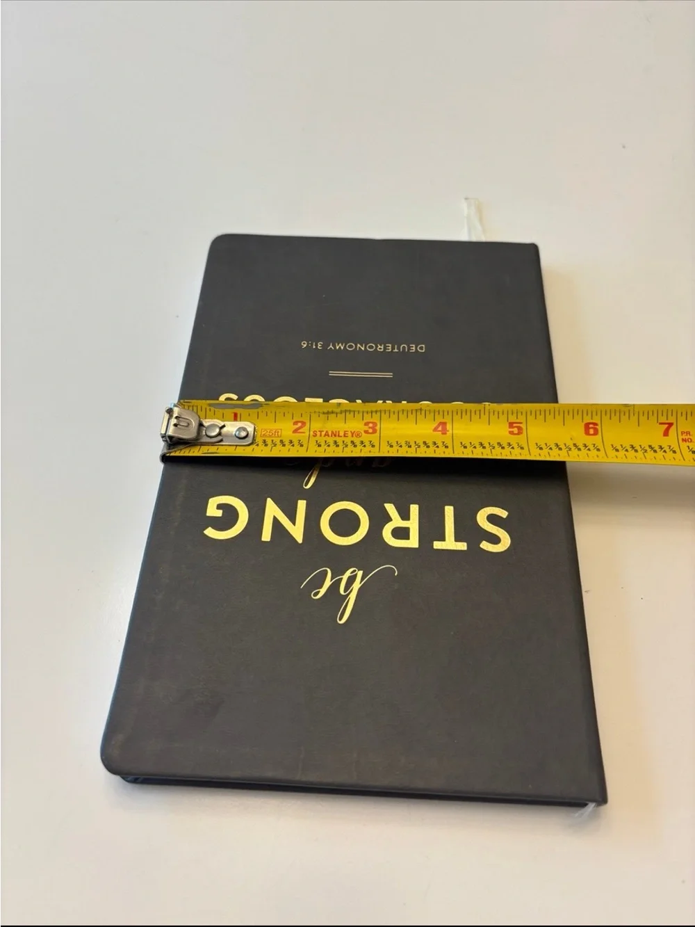 Be Strong and Courageous Black Journal with Gold Foil